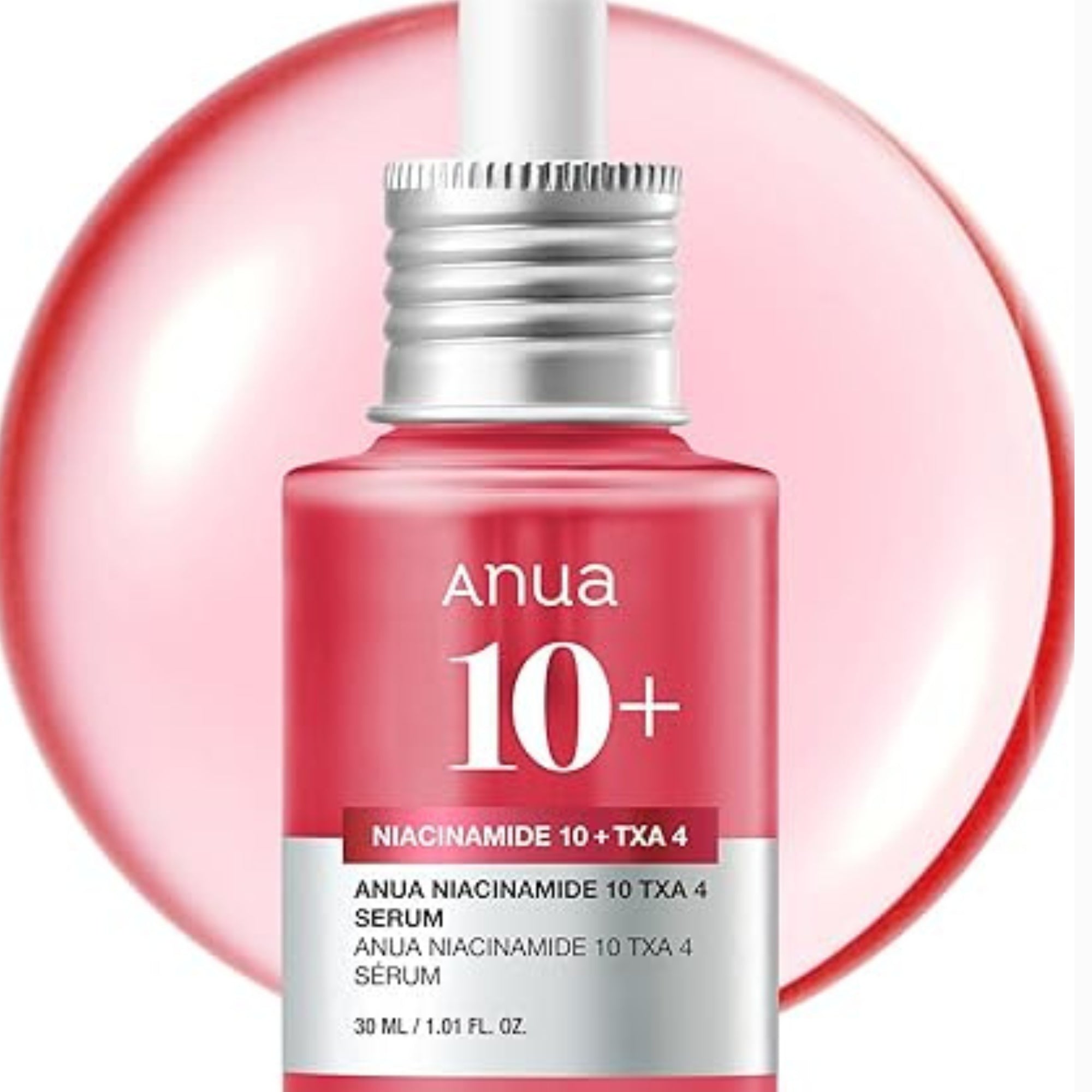 ANUA Serum 10 Percent Niacinamide with 4 Percent Tranexamic Acid Ceramide Hyaluronic Acid Vitamin B12 Natural Colour Fragrance Free Korean Glass Skin Serum for Sensitive Skin 30 ml 1.01 fl oz