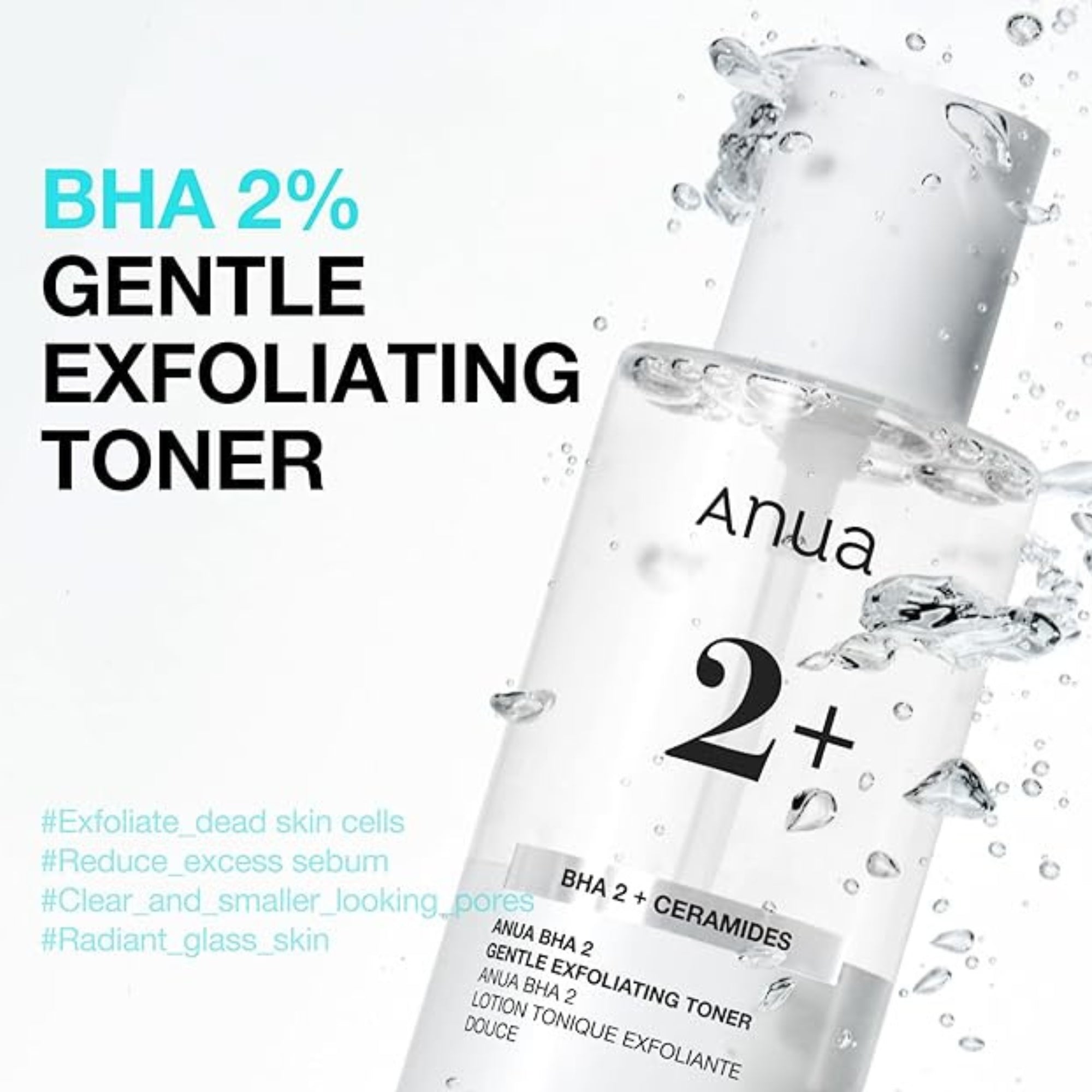 ANUA BHA 2 Percent Gentle Exfoliating Tonic Korean Skincare Salicylic