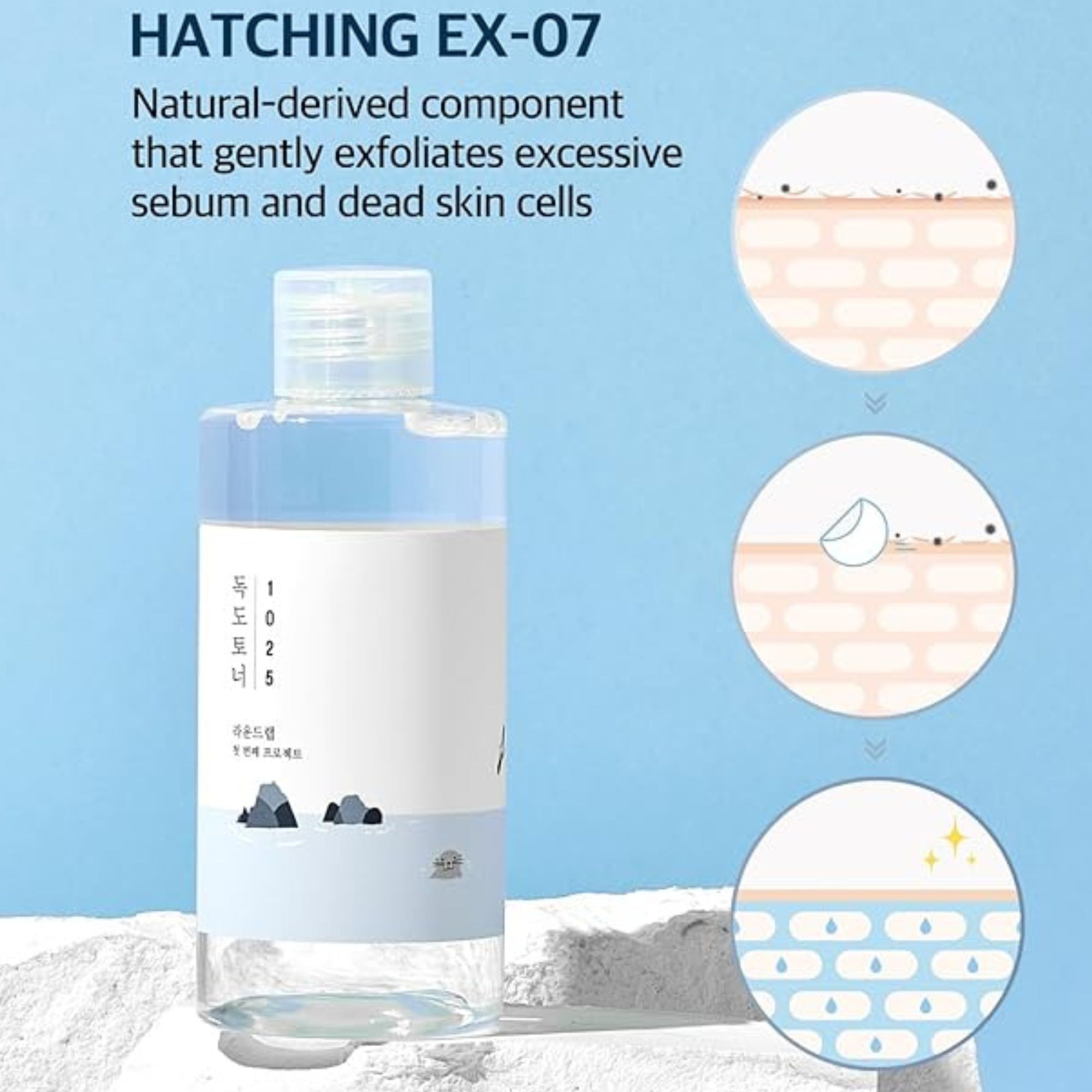 ROUND LAB Dokdo Toner Korean Skincare Exfoliating Moisturizing Hydrating Tonic 100ml