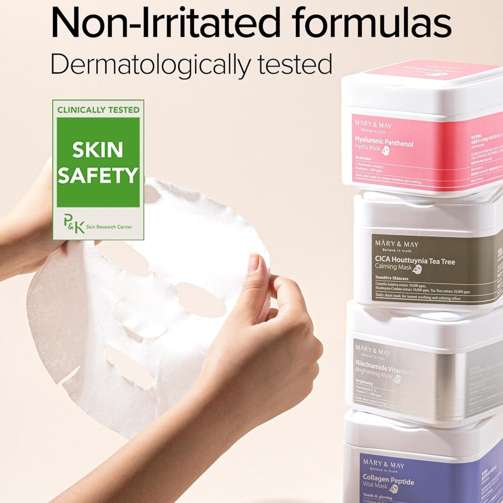 Mary and May Hyaluronic Panthenol Hydra Mask Korean Skincare Hydrating Soothing Sheet Mask 30 Pack