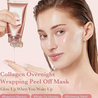 Medicube Collagen Night Wrapping Peel-Off Facial Mask | Overnight Elasticity & Glow Treatment | 75 ml