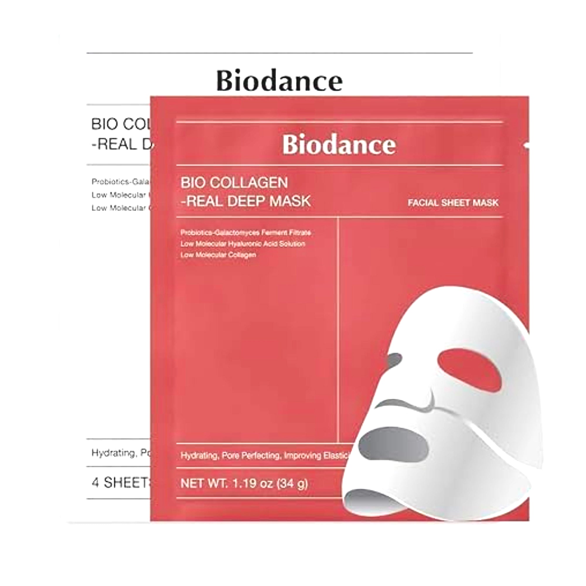 Biodance Bio Collagen Real Deep Mask | Ultra-Hydrating Collagen Hydrogel Sheet Mask | Firming, Pore-Tightening, Skin Barrier Support