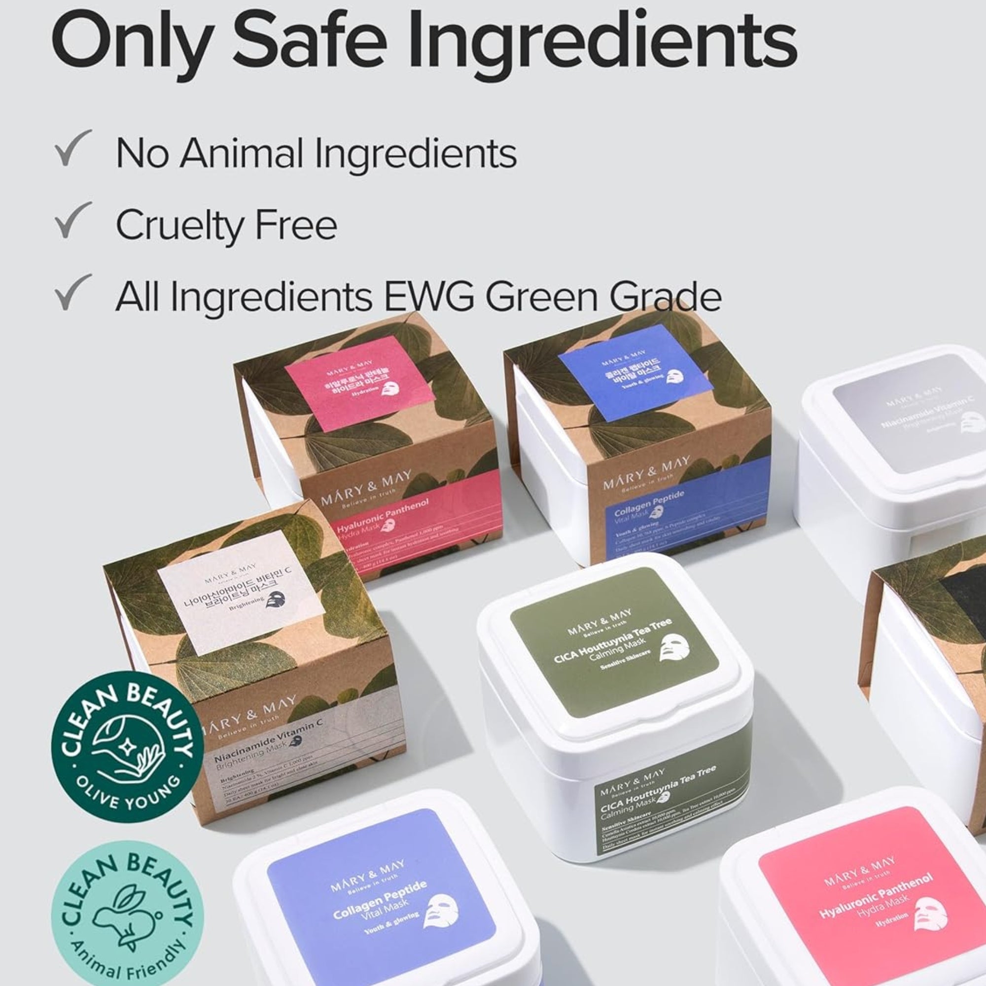 Mary and May Hyaluronic Panthenol Hydra Mask Korean Skincare Hydrating Soothing Sheet Mask 30 Pack