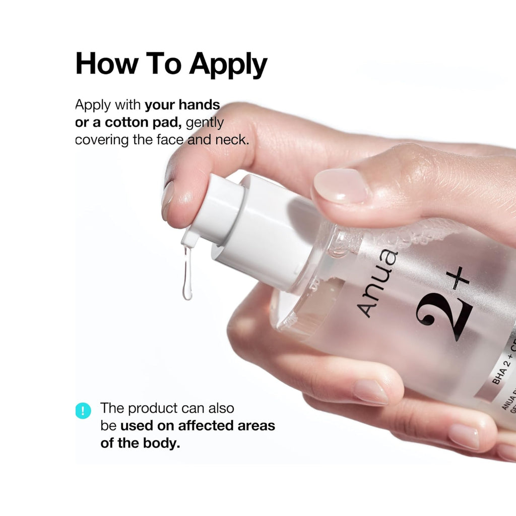 ANUA BHA 2 Percent Gentle Exfoliating Tonic Korean Skincare Salicylic